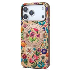 DENIOR DENIOR iPhone 18 Pro / 17 Pro Skal MagSafe Ringstativ Blommor - Teknikhallen.se