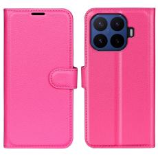  Xiaomi 17T Pro Fodral Litchi L&auml;der M&ouml;rk Rosa - Teknikhallen.se