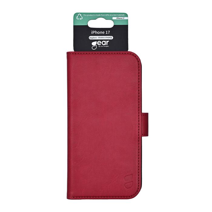 Bild 5, Gear Gear iPhone 17 Fodral MagSafe Läder Deep Red - Teknikhallen.se