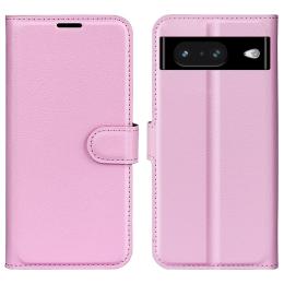  Google Pixel 8 Fodral Litchi Textur Ljus Rosa - Teknikhallen.se