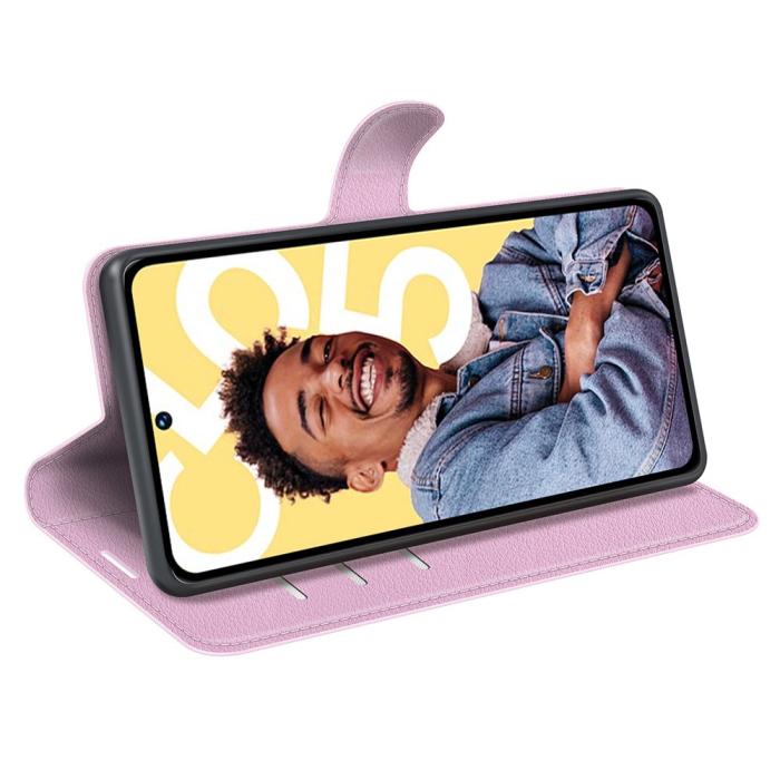 Bild 3,  Google Pixel 8 Fodral Litchi Textur Ljus Rosa - Teknikhallen.se