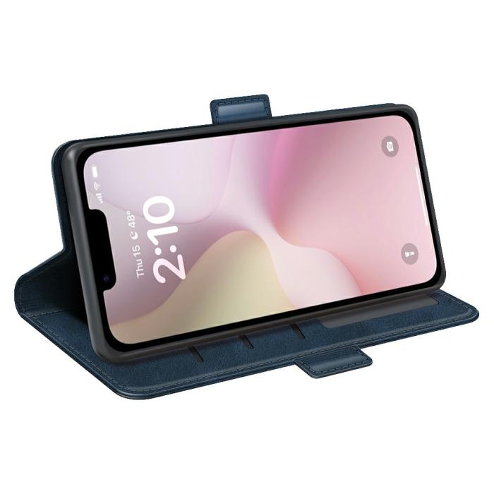 Bild 3,  iPhone 17e / 16e Fodral Läder Blå - Teknikhallen.se