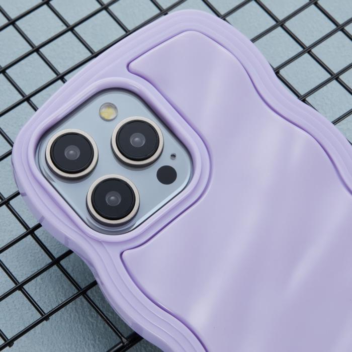 Bild 5,  iPhone 14 Pro Mobilskal Wavy Textur Lila - Teknikhallen.se