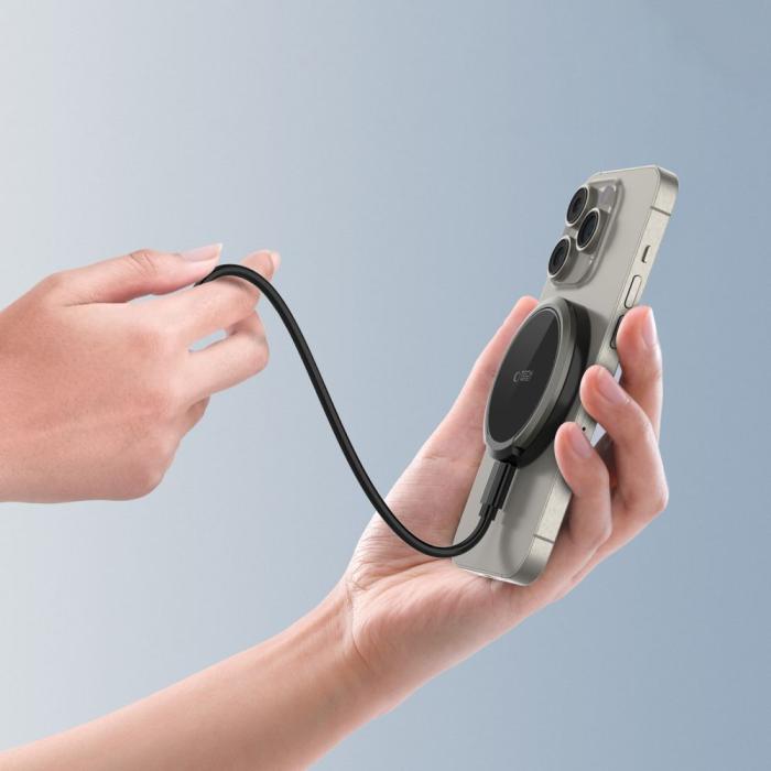 Bild 6, Tech-Protect Tech-Protect 15W Qi Magnetisk MagSafe Laddare Trådlös Svart - Teknikhallen.se