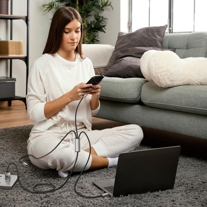 Bild 2, Tech-Protect Tech-Protect 1 m 3.5A 3in1 USB-C/Lightning/Micro Kabel UltraBoost - Teknikhallen.se