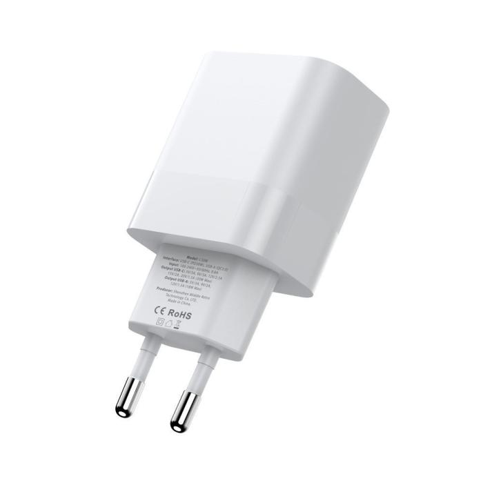 Bild 6, Tech-Protect Tech-Protect 20W Väggladdare PD Inkl. USB-C Kabel Vit - Teknikhallen.se
