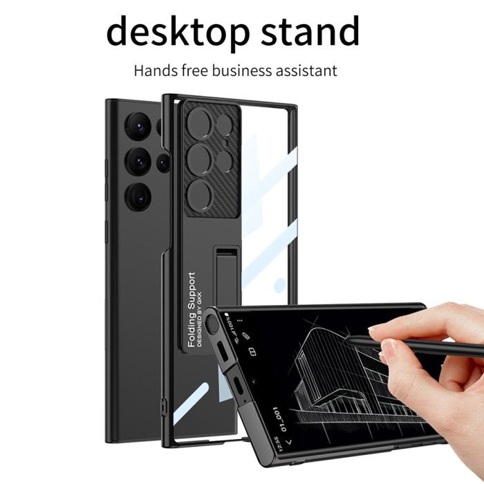 Bild 2, GKK GKK Galaxy S24 Ultra Skal Hybrid Kickstand Svart - Teknikhallen.se