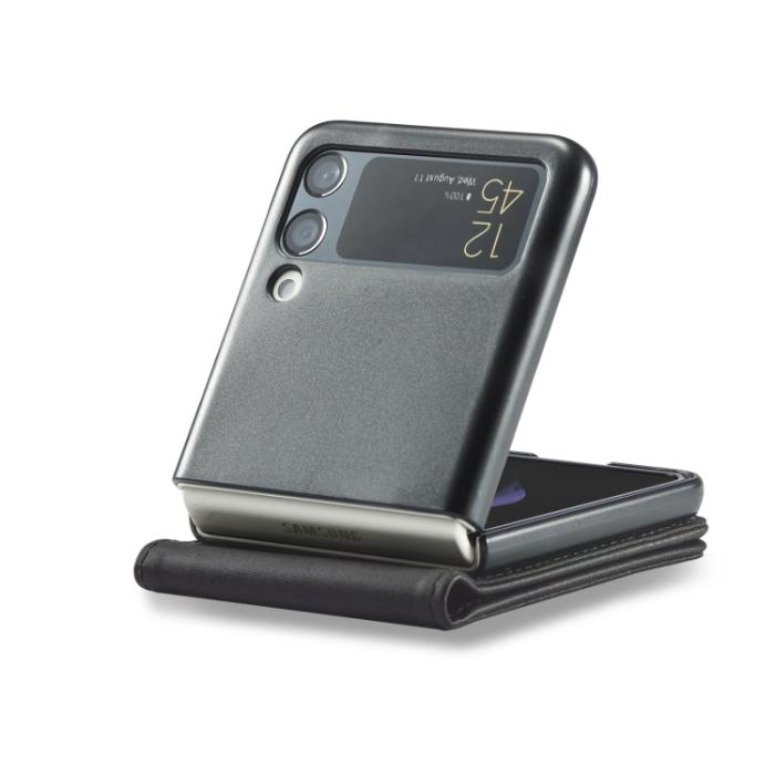 Bild 6, LC.IMEEKE LC.IMEEKE Galaxy Z Flip 4 Fodral Läder Svart - Teknikhallen.se