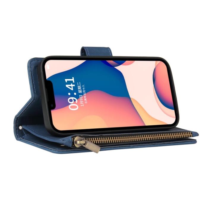 Bild 5,  iPhone 14 Fodral Multifunktionell Flerfack Blå - Teknikhallen.se