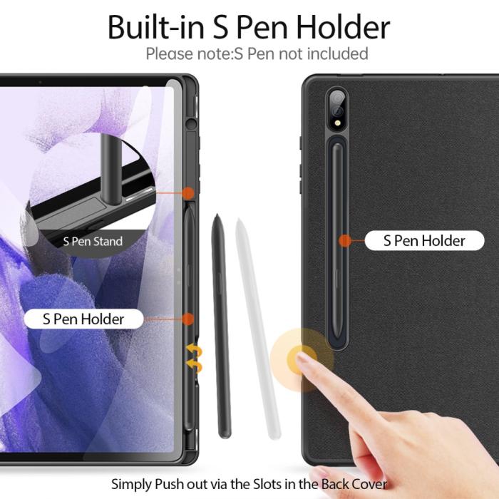 Bild 3, DUX DUCIS DUX DUCIS Galaxy Tab S9 Plus Fodral DOMO Tri-Fold Svart - Teknikhallen.se