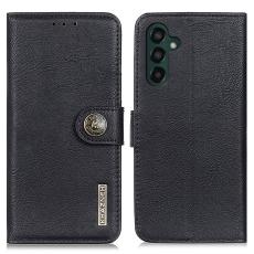 KHAZNEH KHAZNEH Galaxy A55 5G Fodral L&auml;der Svart - Teknikhallen.se