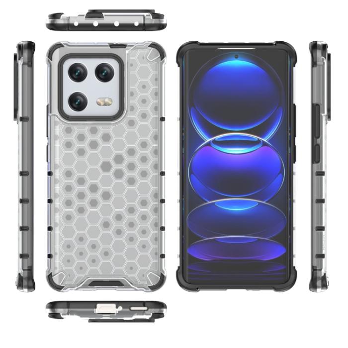 Bild 4,  Xiaomi 13 Pro 5G Skal Shockproof Honeycomb Textur Vit - Teknikhallen.se