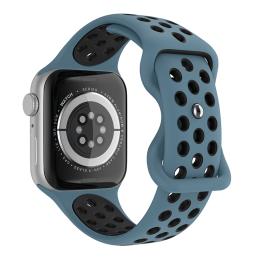 ColorPop Sportarmband Dual-Color Apple Watch 41/40/38 mm (M/L) Blå/Svart - Teknikhallen.se