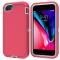  iPhone 7/8/SE (2020/2022) - Shockproof Hybrid Armor Skal - Rosa/Vit - Teknikhallen.se