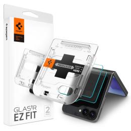 Spigen Spigen Galaxy Z Flip 6 2-PACK Skärmskydd "Ez Fit" GLAS.tR - Teknikhallen.se