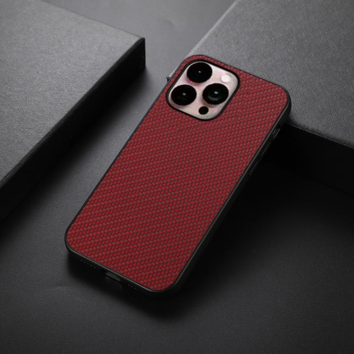 Bild 3,  iPhone 14 Pro Max Skal Kolfiber Textur Röd - Teknikhallen.se