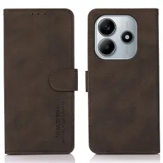 KHAZNEH KHAZNEH Xiaomi Redmi Note 14 4G Fodral Retro L&auml;der Brun - Teknikhallen.se