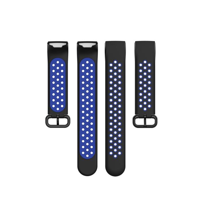 Bild 5,  Fitbit Charge 4/3 Silikon Träningsarmband Svart/Blå - Teknikhallen.se