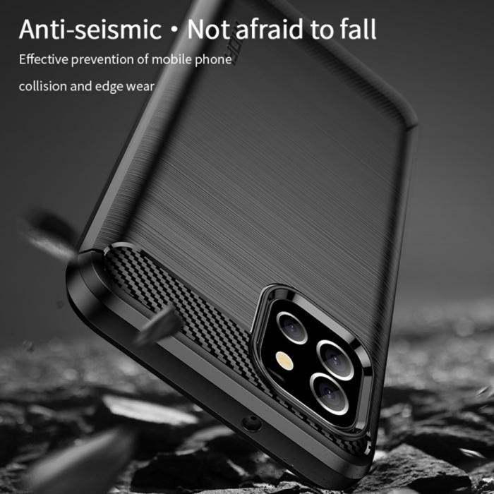 Bild 5, MOFI MOFI Samsung Galaxy A03 Skal Borstad Stål Textur Röd - Teknikhallen.se