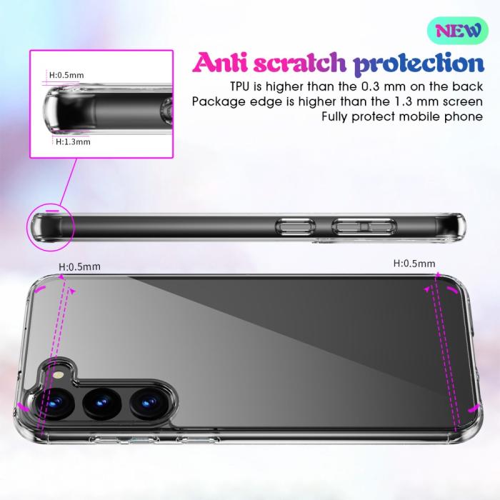 Bild 4,  Samsung Galaxy S23 Skal Akryl/TPU Transparent - Teknikhallen.se
