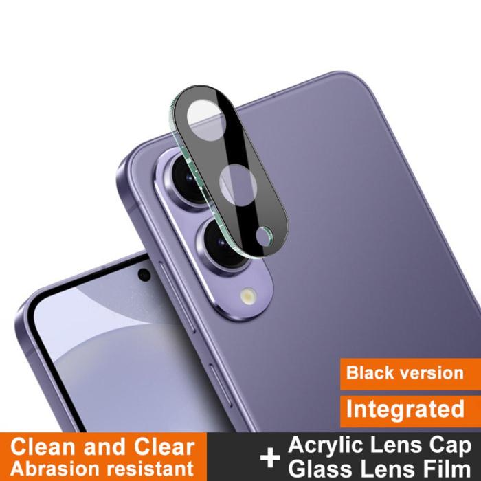 Bild 2, IMAK IMAK Samsung Galaxy S25 Edge Linsskydd Härdat Glas Svart - Teknikhallen.se