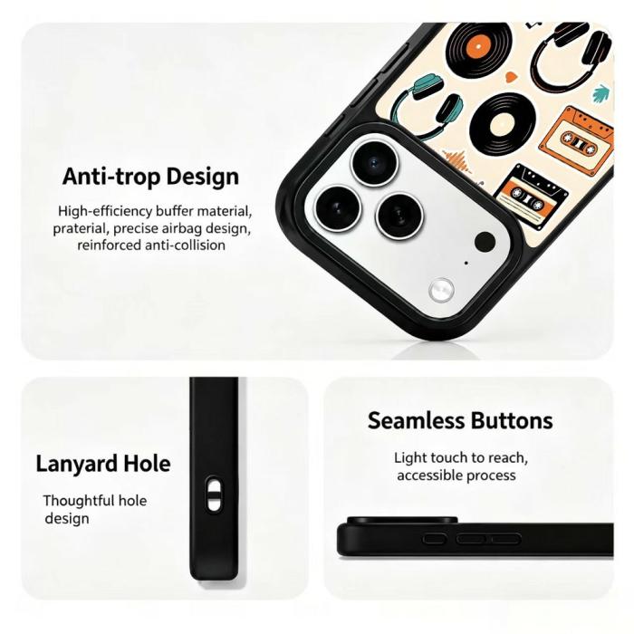 Bild 3,  iPhone 18 Pro Max/17 Pro Max Skal MagSafe UV-Mönster Instrument - Teknikhallen.se