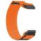  Klockarmband 26 mm Nylon Justerbart Orange/Svart - Teknikhallen.se