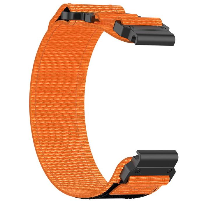 Bild 2,  Klockarmband 26 mm Nylon Justerbart Orange/Svart - Teknikhallen.se