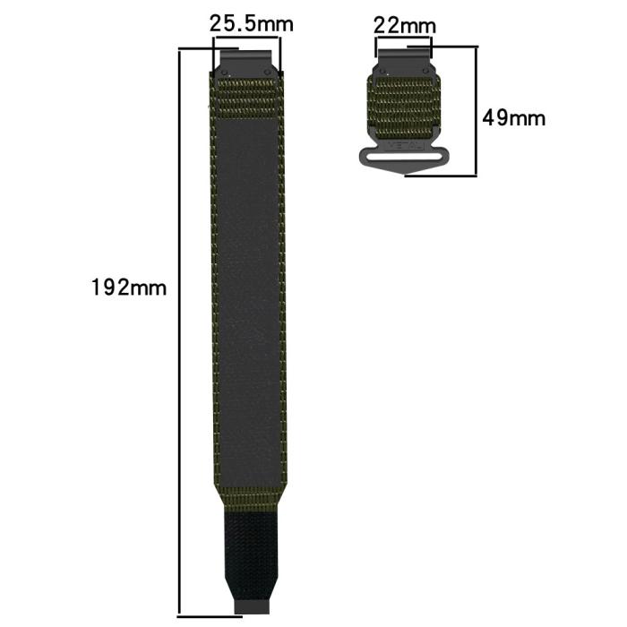 Bild 5,  Klockarmband 26 mm Nylon Justerbart Orange/Svart - Teknikhallen.se