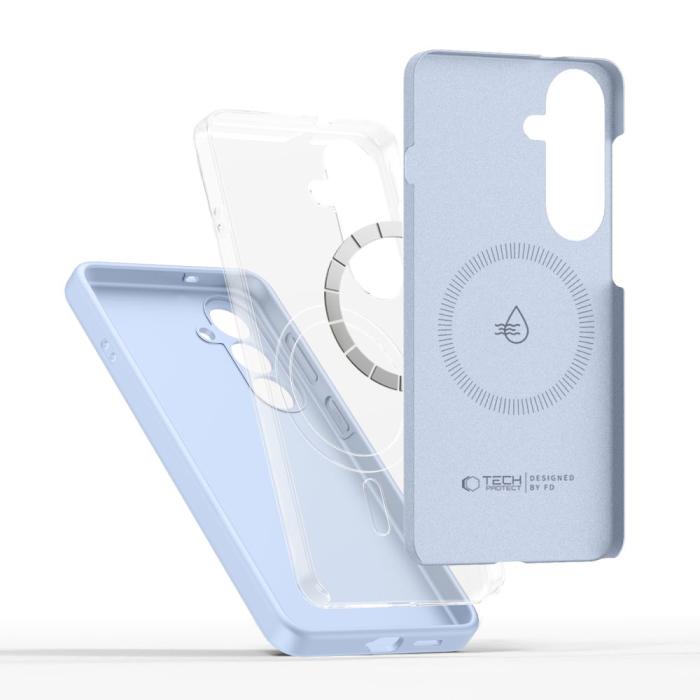Bild 3, Tech-Protect Tech-Protect Galaxy S26 Skal MagSafe Silicone Sky Blue - Teknikhallen.se