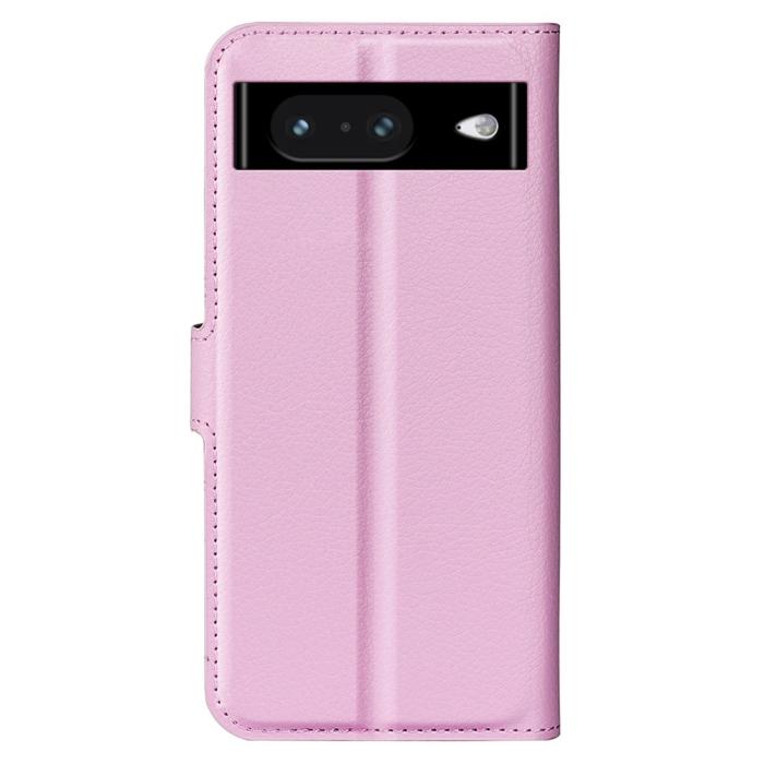 Bild 6,  Google Pixel 8 Fodral Litchi Textur Ljus Rosa - Teknikhallen.se