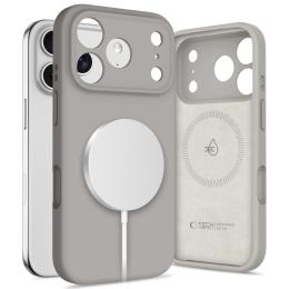 Tech-Protect Tech-Protect iPhone 17 Pro Skal MagSafe Silicone Stone Grey - Teknikhallen.se