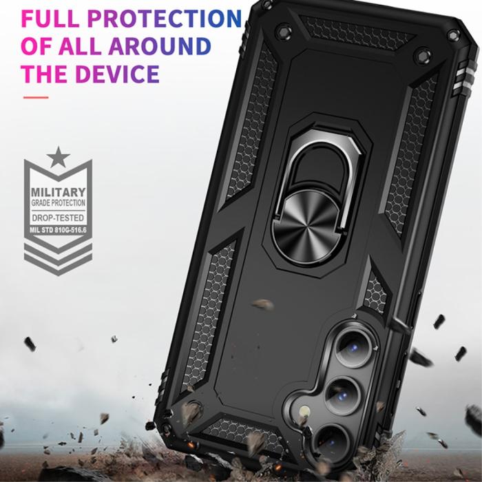 Bild 4,  Samsung Galaxy S23 FE Skal Ring Hybrid Armor Svart - Teknikhallen.se