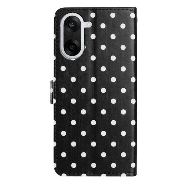 Bild 2,  OnePlus Nord CE5 Fodral Polka Dot Svart / Vit - Teknikhallen.se