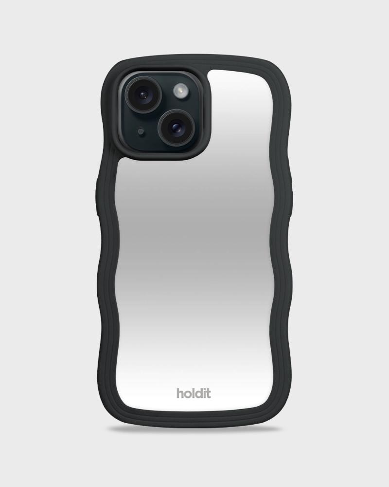 holdit holdit iPhone 15/14/13 Skal Wavy Black Mirror - Teknikhallen.se