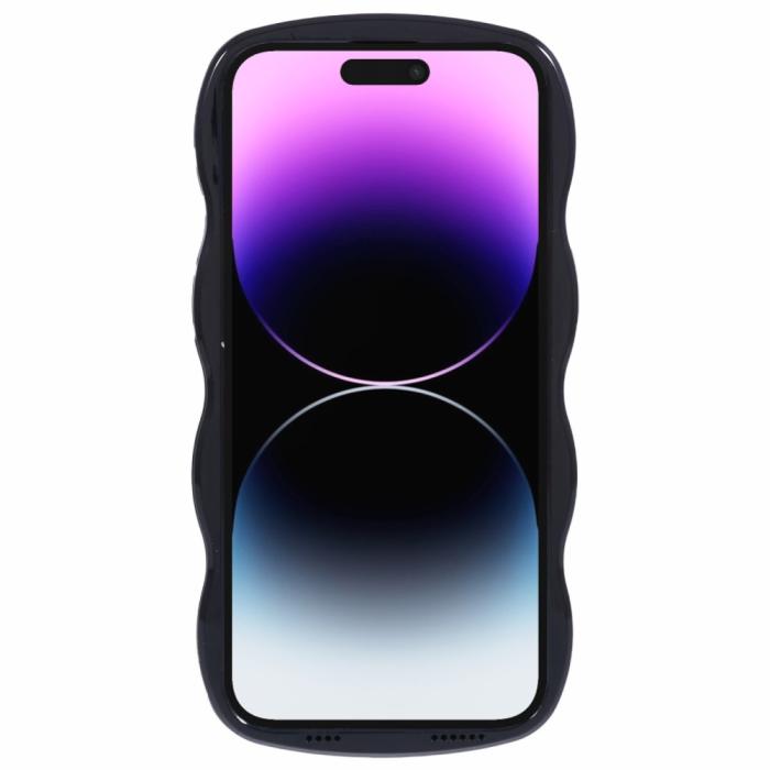Bild 2,  iPhone 14 Pro Mobilskal Wavy Textur Svart - Teknikhallen.se
