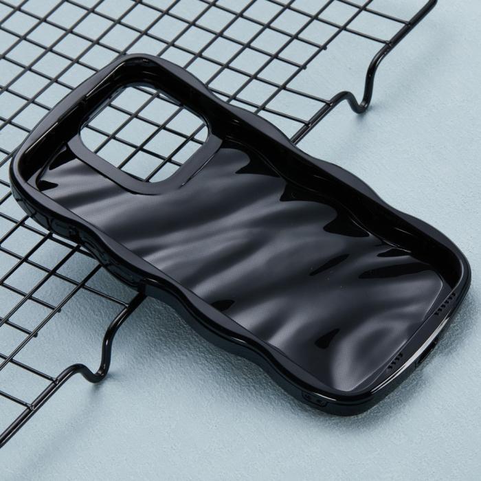 Bild 4,  iPhone 14 Pro Mobilskal Wavy Textur Svart - Teknikhallen.se
