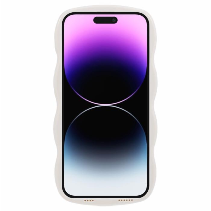 Bild 2,  iPhone 14 Pro Mobilskal Wavy Textur Beige - Teknikhallen.se
