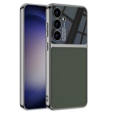 GKK GKK Galaxy S24 Plus Skal Hybrid L&auml;der Litchi Gr&ouml;n - Teknikhallen.se