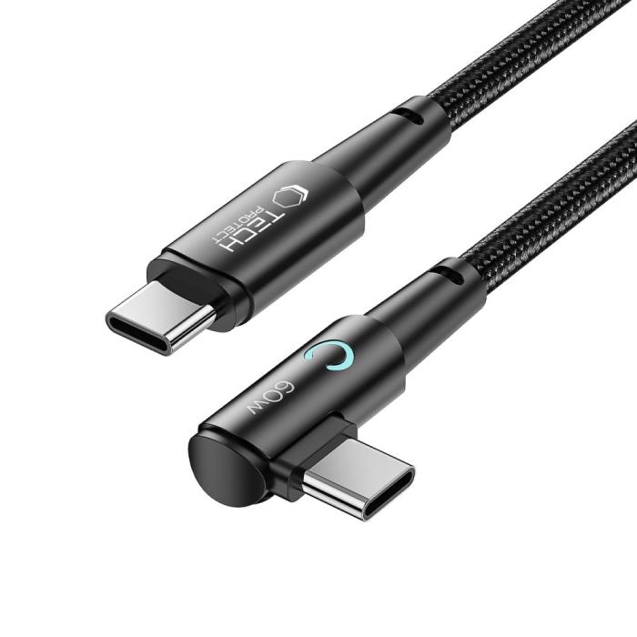 Bild 3, Tech-Protect Tech-Protect 1 m 60W/6A USB-C - USB-C Kabel UltraBoost Grå - Teknikhallen.se