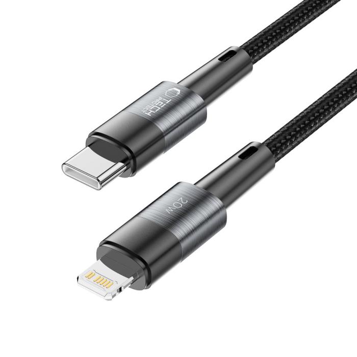 Bild 2, Tech-Protect Tech-Protect 2 m 20W/3A PD Lightning - USB-C Kabel UltraBoost Grå - Teknikhallen.se