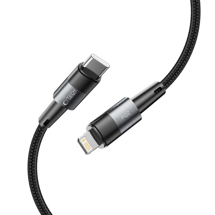 Bild 4, Tech-Protect Tech-Protect 2 m 20W/3A PD Lightning - USB-C Kabel UltraBoost Grå - Teknikhallen.se