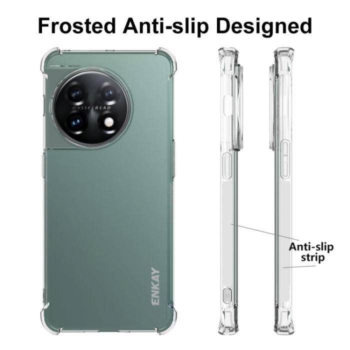 Bild 2, ENKAY ENKAY OnePlus 11 5G Skal Shockproof TPU Transparent - Teknikhallen.se