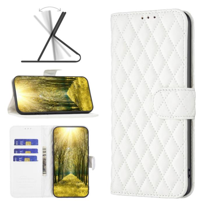 Bild 4,  Samsung Galaxy A25 5G Fodral Diamond Läder Vit - Teknikhallen.se