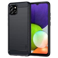 MOFI MOFI Samsung Galaxy A03 Skal Borstad St&aring;l Textur Bl&aring; - Teknikhallen.se