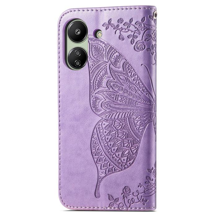 Bild 4,  Xiaomi Redmi 13C 4G Fodral Big Butterfly Ljus Lila - Teknikhallen.se