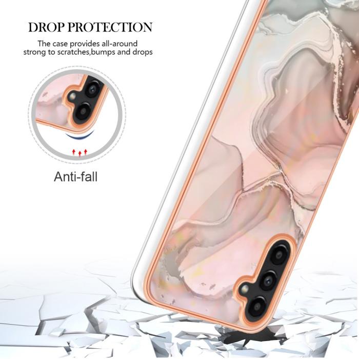 Bild 5,  Samsung Galaxy A34 5G Skal Marmor TPU Rosa - Teknikhallen.se