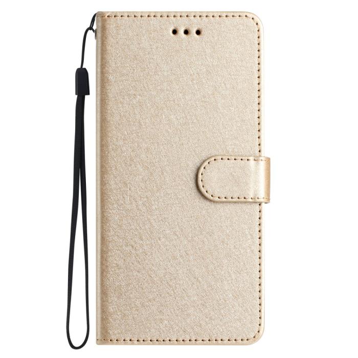 Bild 6,  iPhone 16 Pro Max Fodral Silk Textur Med Snodd Guld - Teknikhallen.se