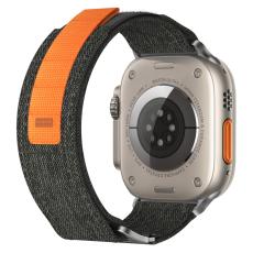  Apple Watch 42/44/45/46/49 mm Armband Justerbart Nylon Svart - Teknikhallen.se
