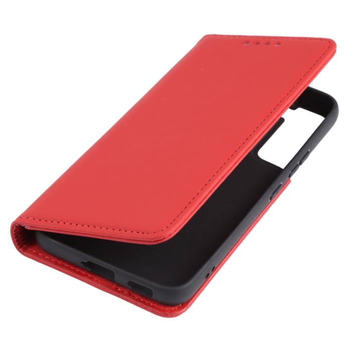 Bild 6,  Samsung Galaxy S22 Fodral Flip Läder Med Kortfack Röd - Teknikhallen.se